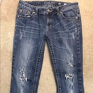 Miss Me distressed skinny jeans. Worn once